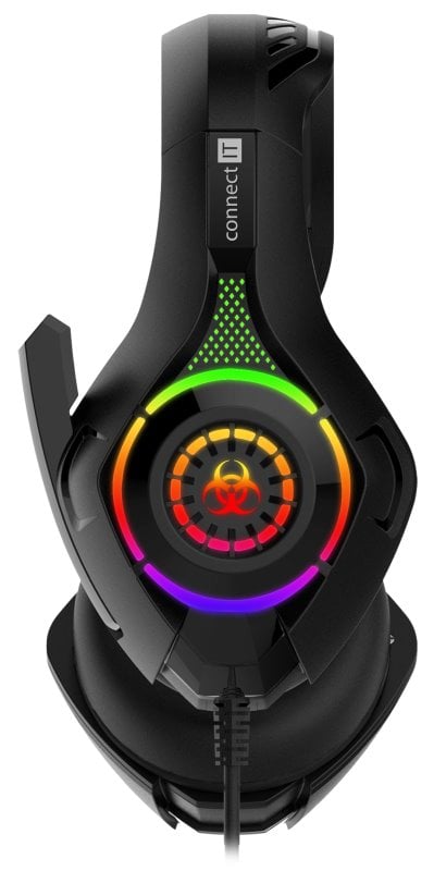 Connect IT Biohazard RGB, čierna
