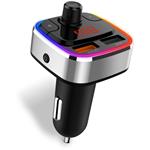 CONNECT IT CarRGB Bezdrôtový FM vysielač, 2xUSB+MicroSD, STRIEBORNÝ