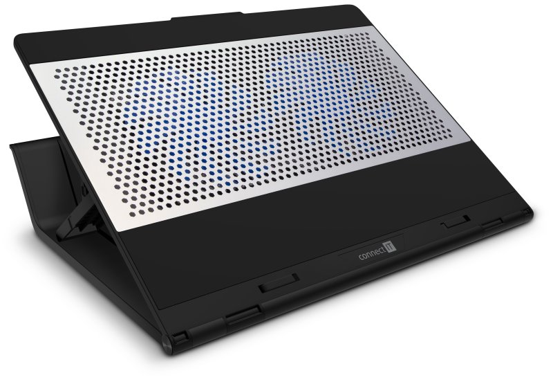 CONNECT IT Chladiaca podložka FrostBlast pod notebook s modrým podsvietením
