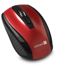 Connect IT CI-1224 bezdrôtová optická myš - červená