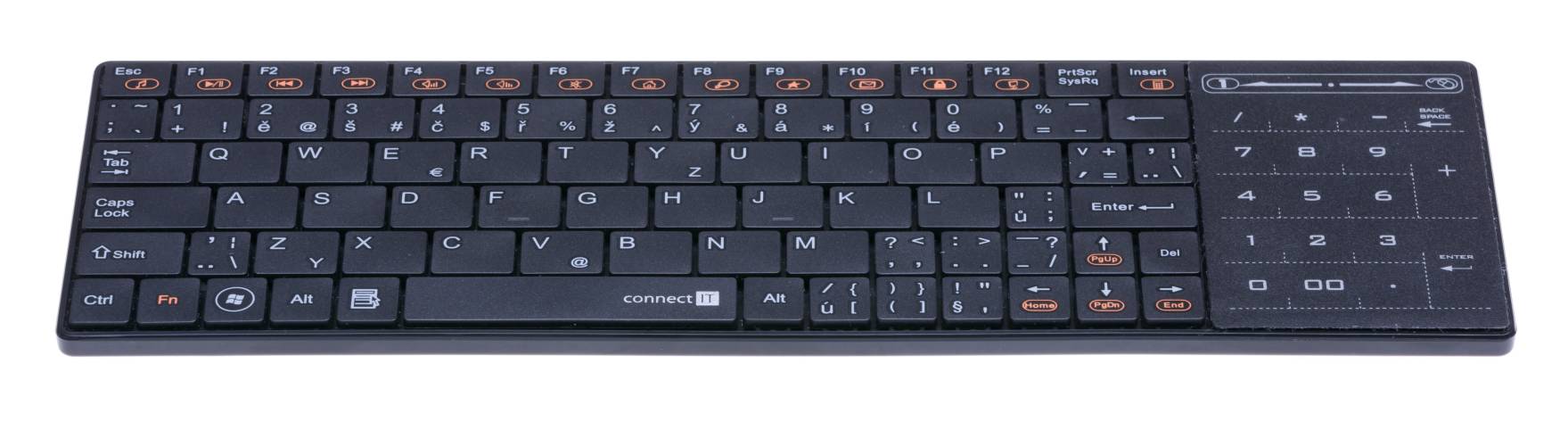 Connect IT CI-210 KW3100 bezdrôtová klávesnica + touch pad/num pad