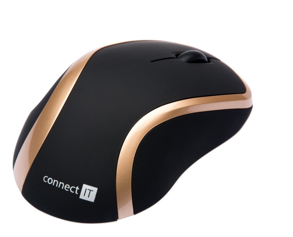 Connect IT CI-260 laserová myš, čierno zlatá