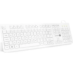 Connect IT CKB-2101-CS Chocolate kancelářská nízkoprofilová klávesnice bílá - Klávesnice