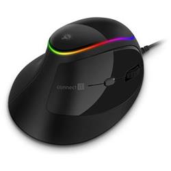 Connect IT CMO-2800-BK ergonomická vertikálna optická myš, čierna