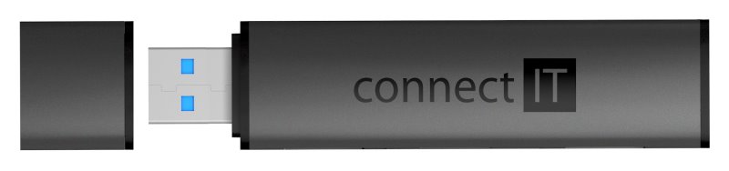 CONNECT IT COMPACT 4v1 USB-A hub + čítačka kariet