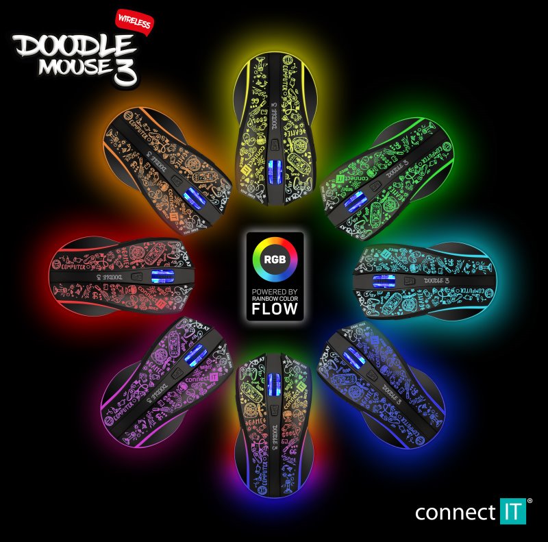 Connect IT Doodle 3, čierna