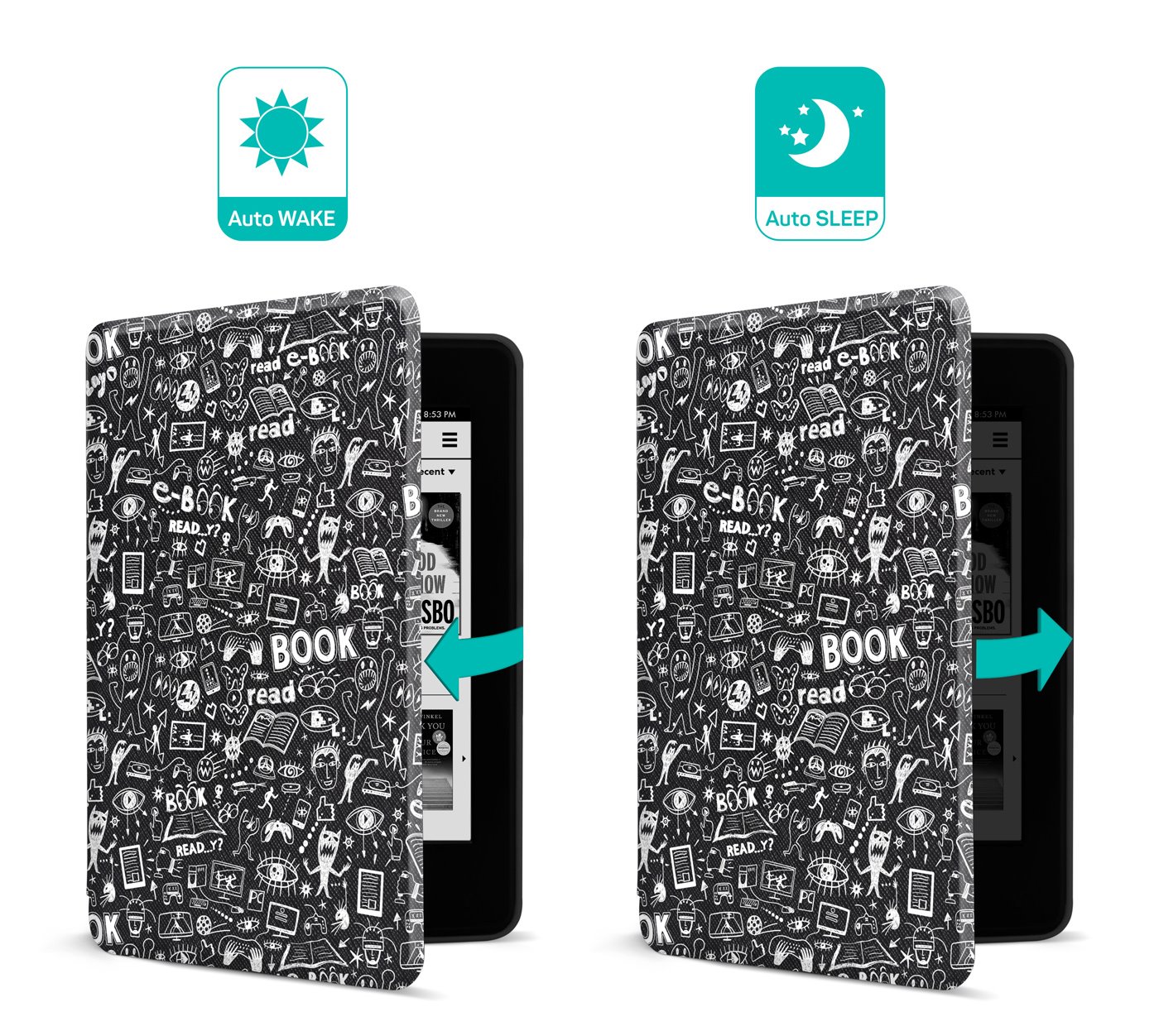 Connect IT Doodle pouzdro pro Amazon Kindle Paperwhite 4 (2018), černé