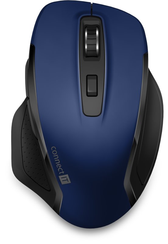 CONNECT IT Dual SmartSwitch bezdrátová myš, USB-A + C, MODRÁ