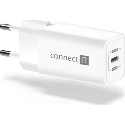 Connect IT Fast PD Charge nabíjací adaptér 1×USB-C, 18W PD, biely CWC-2060-WH