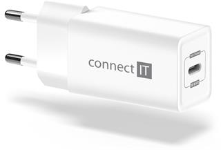 Connect IT Fast PD Charge nabíjecí adaptér 1×USB-C, 18W PD, bílý