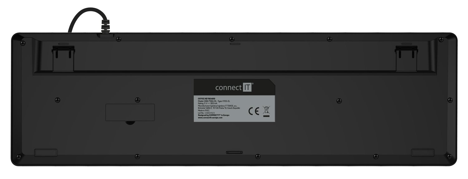 CONNECT IT FOR HEALTH LargeFont klávesnice s velkým fontem, ČERNÁ