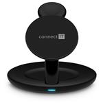 CONNECT IT MultiCharge 3 v 1 MagSafe Wireless Fast Charge bezdrátová nabíječka, ČERNÁ