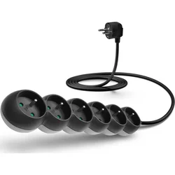 Connect IT prodlužovací kabel 230 V, 6 zásuvek, 2 m, bez vypínače (černý)