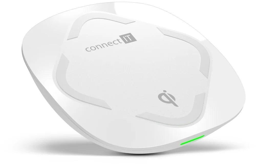 Connect IT Qi Certified Wireless Fast Charge 10 W, bílá