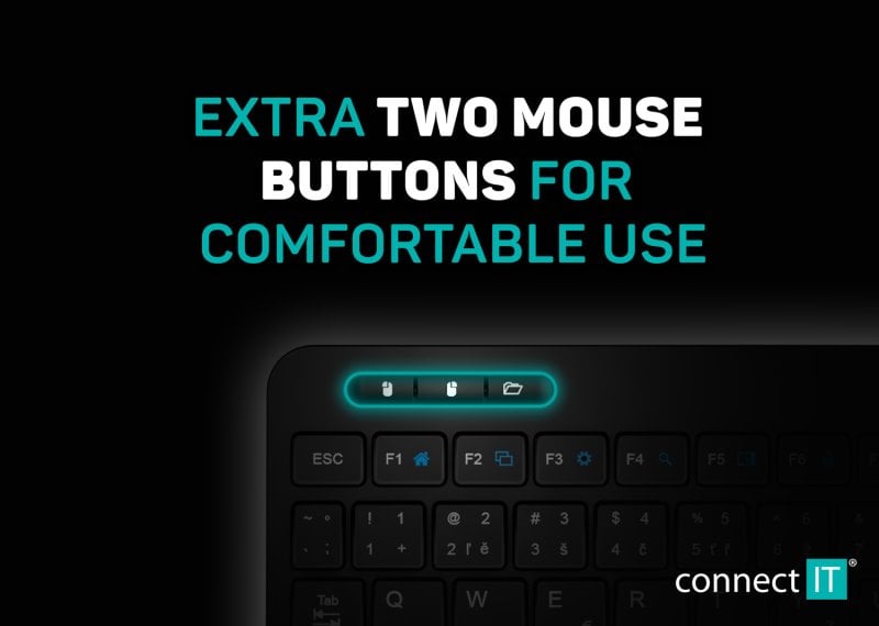 CONNECT IT Touch bezdrátová klávesnice + touch pad