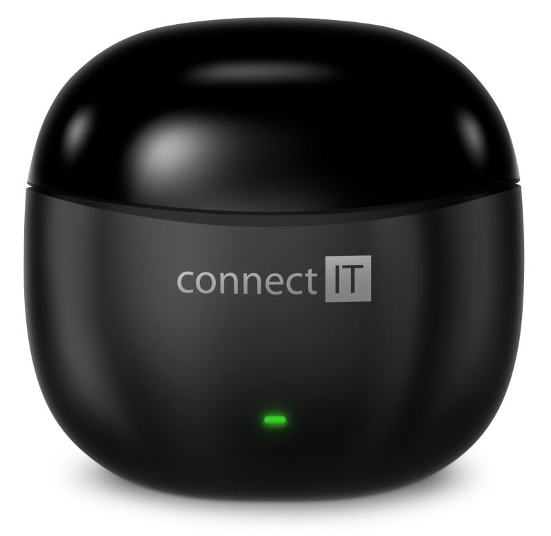 CONNECT IT True Wireless SonicBass sluchátka do uší s mikrofonem, ČERNÁ