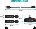 CONNECT IT Wireless Lavalier mikrofon USB-C (2 ks + receiver) set ČERNÝ