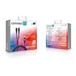 CONNECT IT Wirez 4v1 1x USB-C, 1x Lightning, 1,25 m, ČIERNA