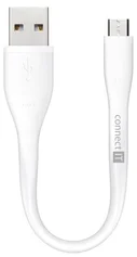 Connect IT Wirez CI-1169 microUSB - USB kabel pro powerbanky, bílý