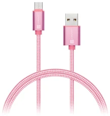 Connect IT Wirez Premium Metallic USB-C, datový kabel USB-C, růžovo zlatý, 1 m