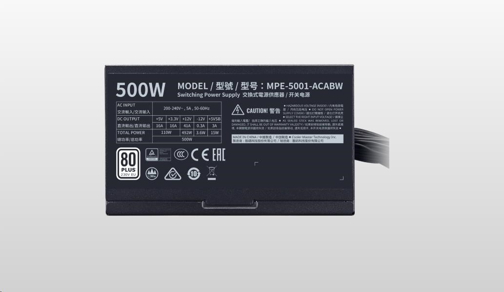 Cooler Master MWE 500W, bulk