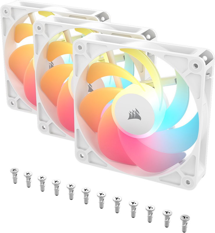 Corsair RS120-R ARGB PWM Triple Pack 120mm, bílá