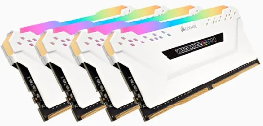 CORSAIR Vengeance RGB PRO 32GB (4x8GB) DDR4 3200MHz CL16, bílá