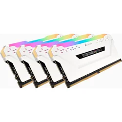 CORSAIR Vengeance RGB PRO 32GB (4x8GB) DDR4 3200MHz CL16, bílá CMW32GX4M4C3200C16W - Paměťové moduly