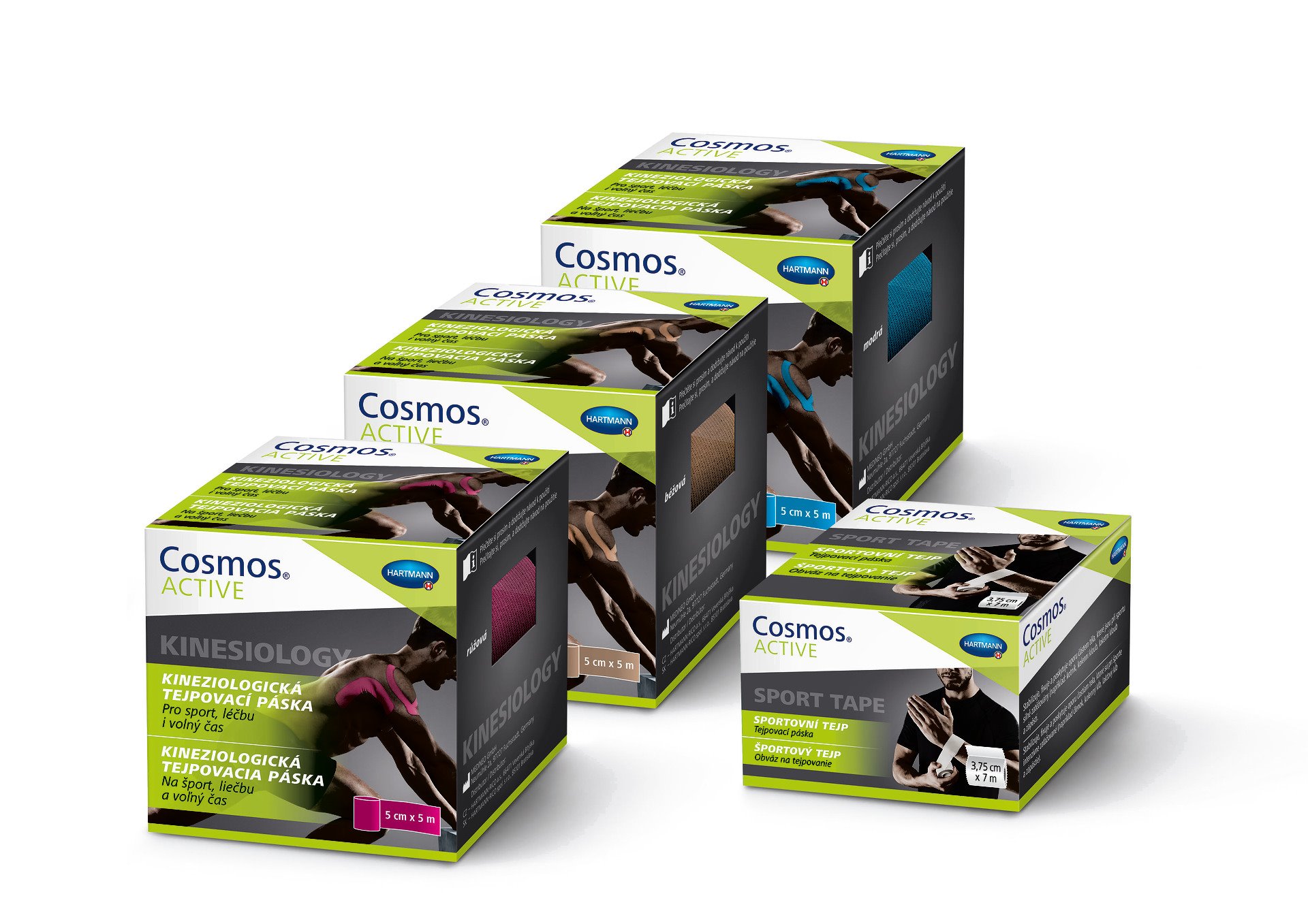 Cosmos ACTIVE Kinesio růžová tepovací páska