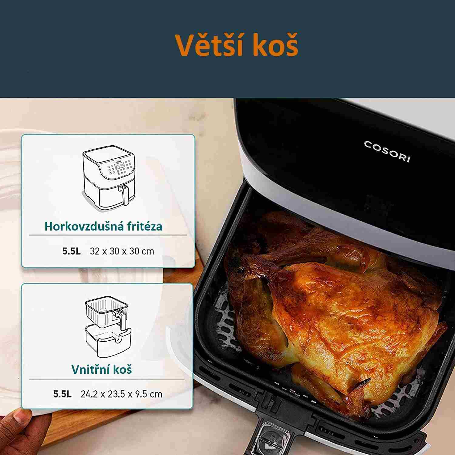 Cosori CP158-AF PREMIUM, biela