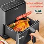 Cosori Dual Blaze 6,4 l SMART + 5 špízov a grilovací rošt, čierna