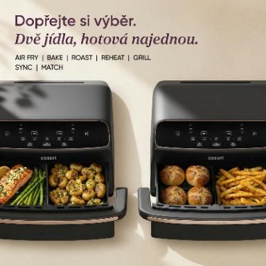 Cosori Dual Blaze Twin Fry Compact, čierna