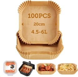 Cosori Papierové formy pre teplovzdušné fritézy 100ks (20cm - 4,5-6l)