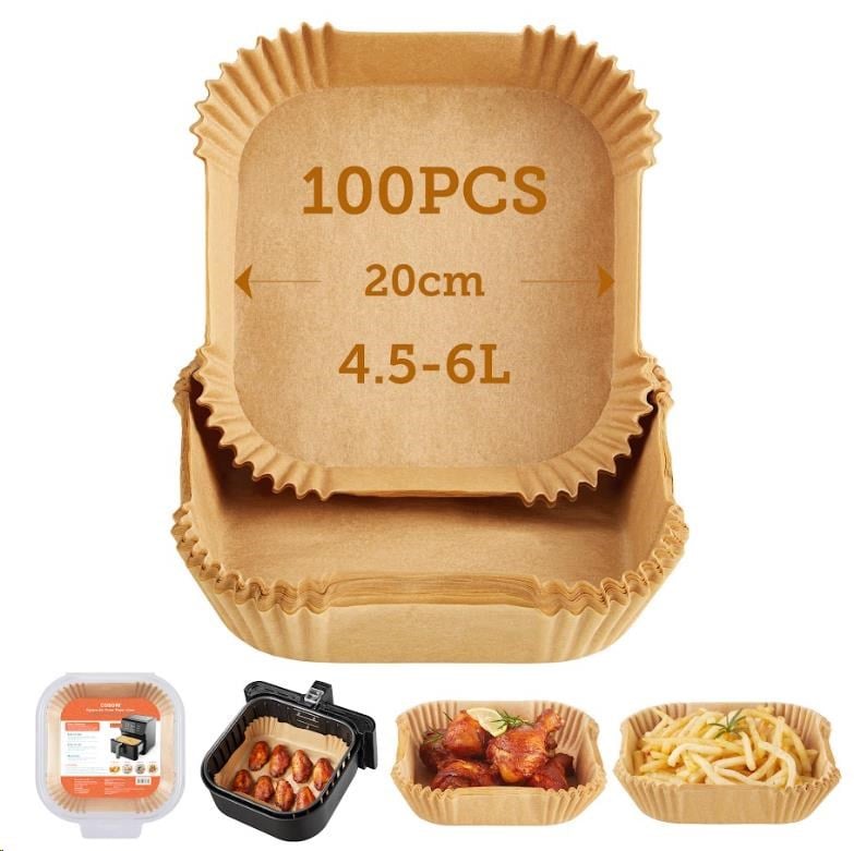 Cosori Papírové formy pro horkovzdušné fritézy 100ks (20cm - 4.5-6l)