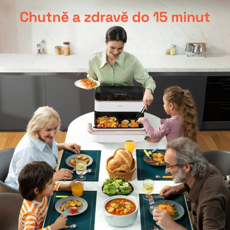 Cosori TF101S Dual blaze TwinFry, bílá