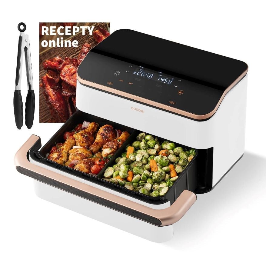 Cosori TF101S Dual blaze TwinFry, bílá