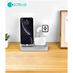 COTEetCI Base29 Nabíjacia stanica 3v1 pre Apple iPhone, hodinky Watch a AirPods/Pro šedá