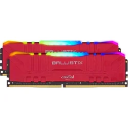 Crucial Ballistix RGB Red DDR4 16GB (2x8) 3200MHz CL16 1.35V BL2K8G32C16U4RL - Paměťové moduly