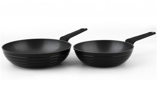 CS Solingen Pánev WOK s nepřilnavým povrchem sada 2 ks MONHEIM, 24/28 cm