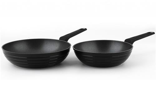 CS Solingen WOK panvica s nepriľnavým povrchom sada 2 MONHEIM, 24/28 cm