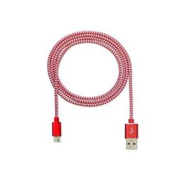 CUBE1 nylon datový kabel USB > microUSB, 1m, Red ACDPCU1122056 - Mobilní telefony - příslušenství