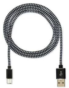 CUBE1 nylon dátový kábel USB > USB-C, 2m, Black ACDPCU1122062