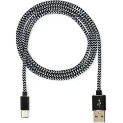 CUBE1 nylon dátový kábel USB > USB-C, 2m, Black ACDPCU1122062