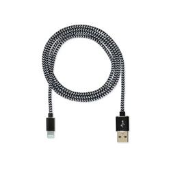 CUBE1 nylonový dátový kábel USB > Lightning, 1 m, čierny
