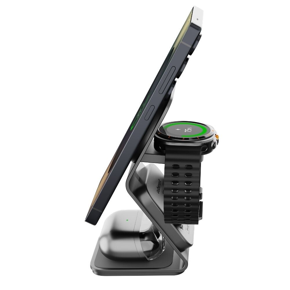 Cubenest 3v1 Qi 2.2 Bezdrôtová magnetická nabíjačka SQS314 pre hodinky Samsung