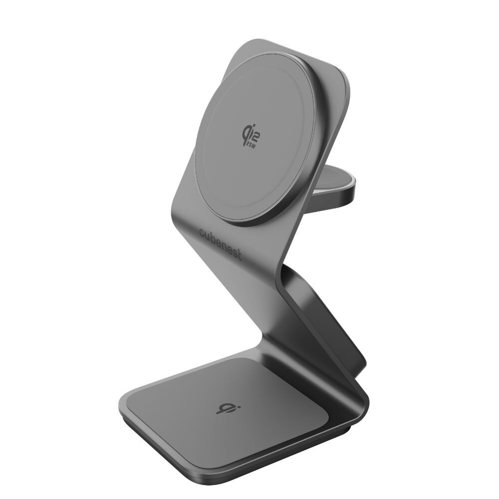 Cubenest 3v1 Qi 2.2 Bezdrôtová magnetická nabíjačka SQS314 pre hodinky Samsung