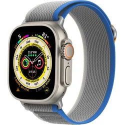 Cubenest Apple Watch Remienok Trail Loop GREY s modrou/bielou (42-49 mm)