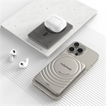 Cubenest Magnetická bezdrátová powerbanka SlimDual 5000 mAh S1B3D - titanová