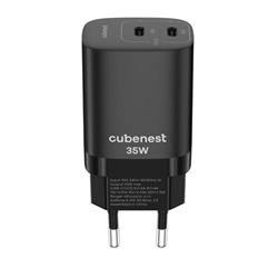 Cubenest PD GaN Adaptér 35W S2D1 Black