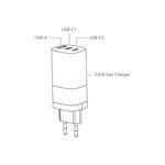 Cubenest PD GaN adaptér 65W S3D0 - biely